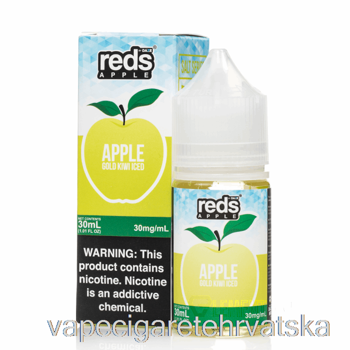 Vape Cigarete Ledeni Zlatni Kivi - E-sok Od Crvene Jabuke - 7 Daze Sol - 30 Ml 30 Mg